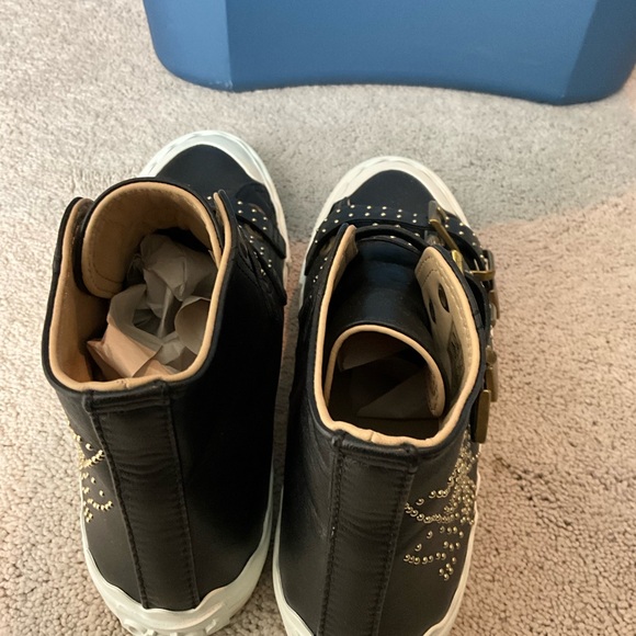 Chloé Studded High Top Sneakers In Black - Picture 4 of 5